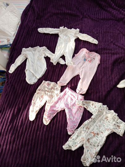 Вещи пакетом на девочку 50-68