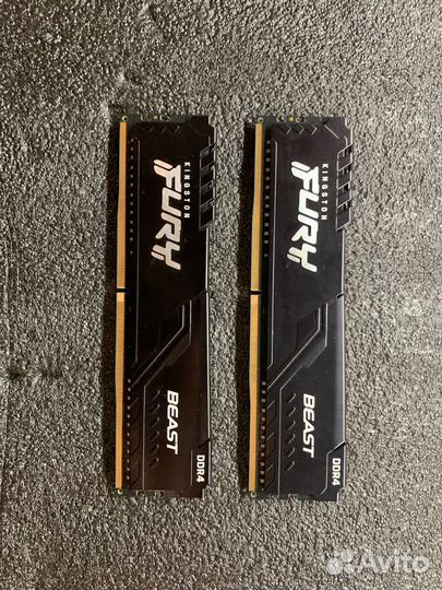 Оперативная память Kingston fury Beast Black 16gb