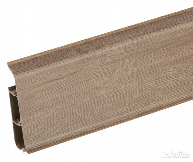 Плинтус пвх напольный 80 мм дуб рустик 2200 мм