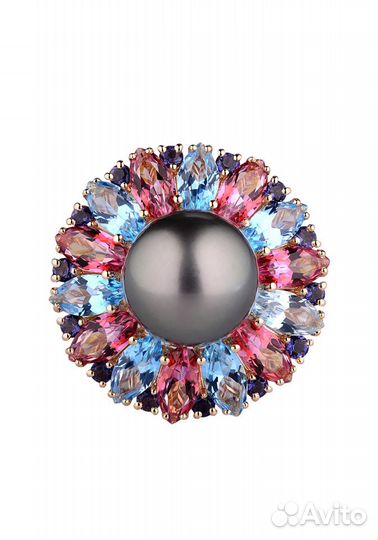 Кольцо Oro Trend Multigemstone Pearl Rose Gold Rin