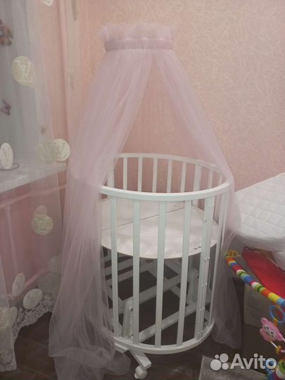 Детская кроватка круглая
