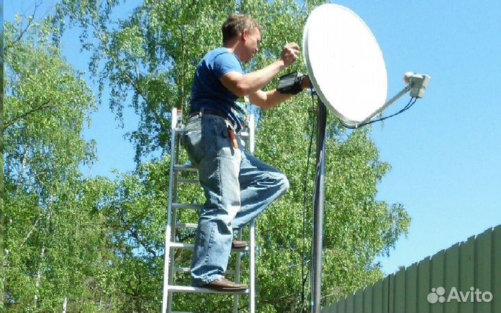 Установка спутниковых антенн Триколор, нтв+, МТС