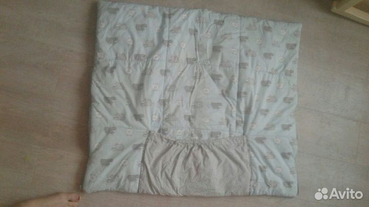 Тёплый конверт на выписку,ручная работа