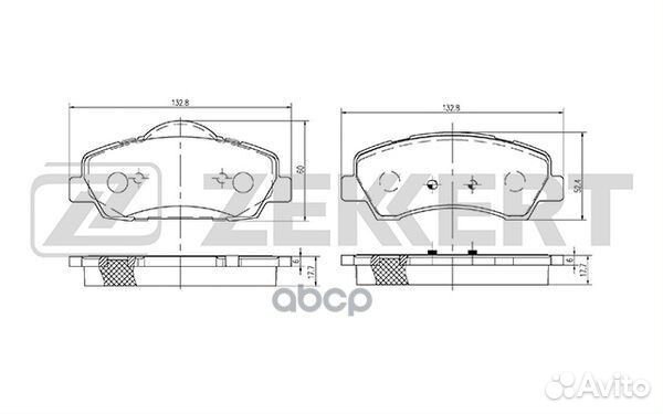Колодки торм. диск. передн. Citroen C-Elysee 12