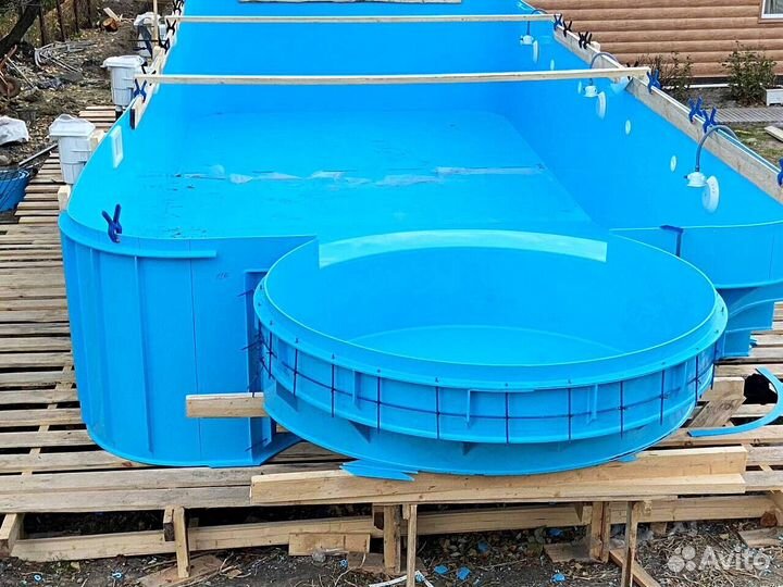Бассейн 8x4 пластиковый