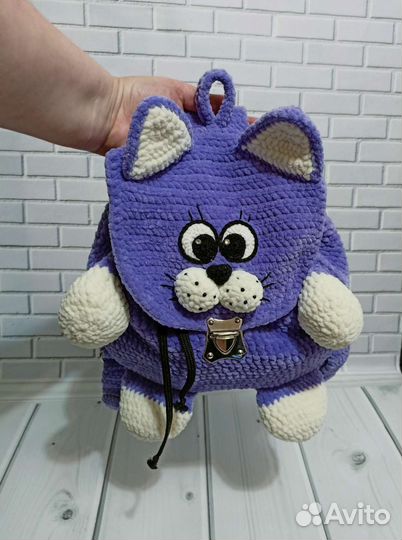 Детский плюшевый рюкзак 