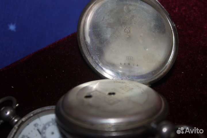 Часы старинные карманные сер 84