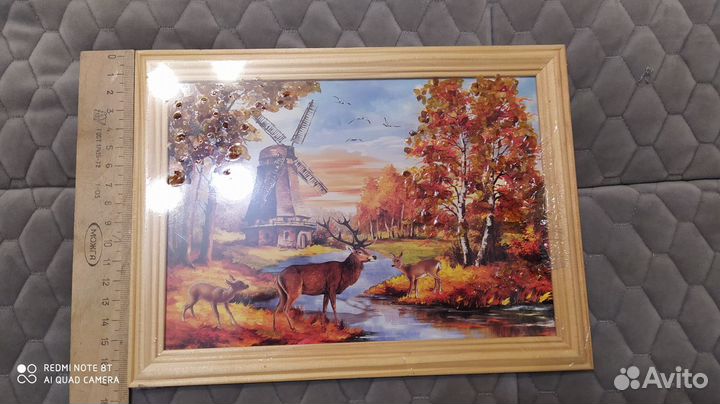 Новые картины с янтарной крошкой