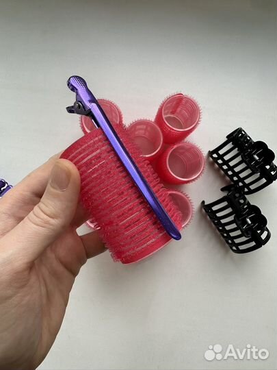 Бигуди 10 штук с защипами