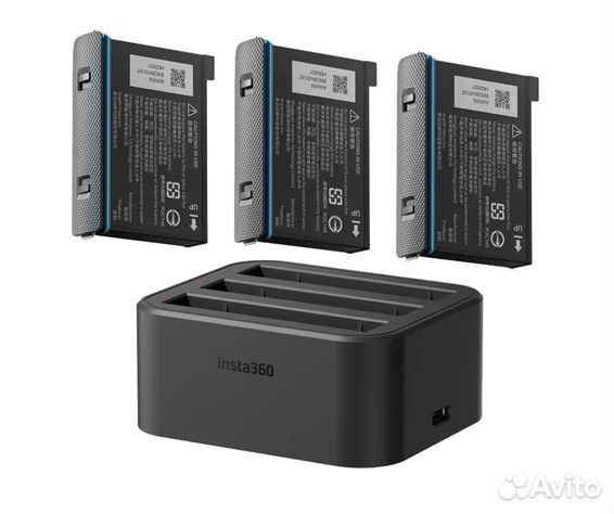 Аккумуляторы 3 шт Insta360 X3, 1800 мАч и зарядка