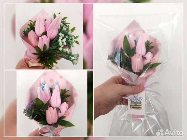 Букет тюльпанов из мыла