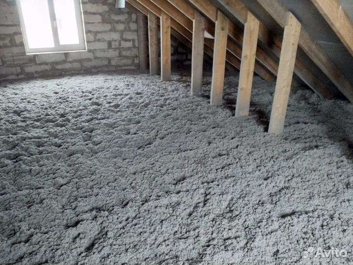 Эковата утепление. Мансарда под ключ. Раевский