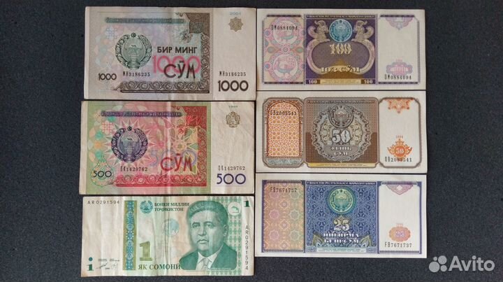 Банкноты из разных стран: Куба, Индия и другие