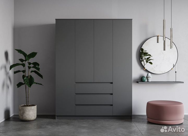 Шкаф Мори мш 1600.1 Графит