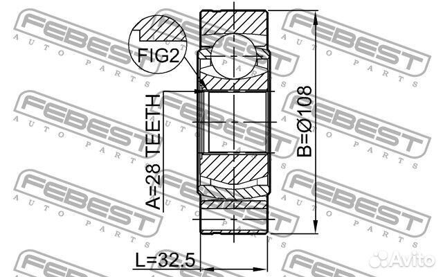 Шрус внутренний 28x108