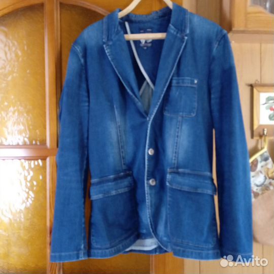 Джинсовый мужской пиджак, брэнд TFJ