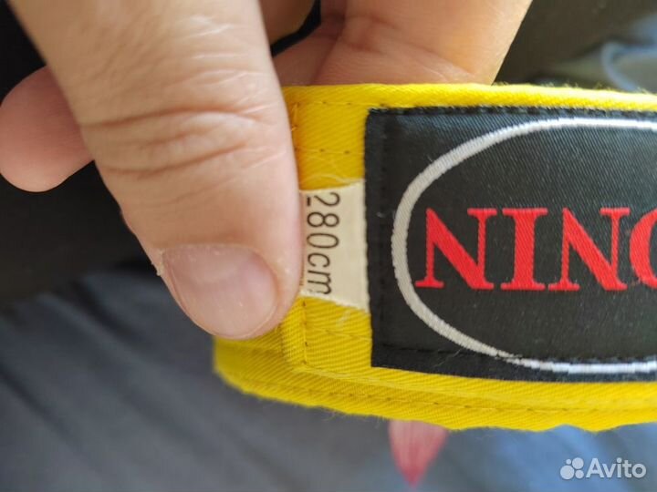 Пояс для кимоно желтый 280 см