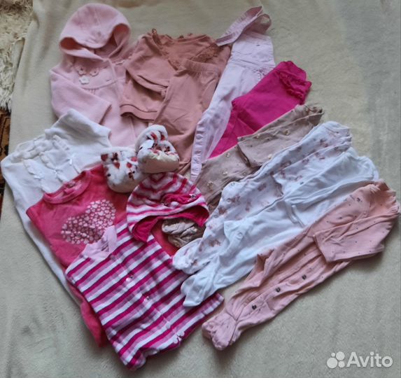 Вещи пакетом для девочки 56-74