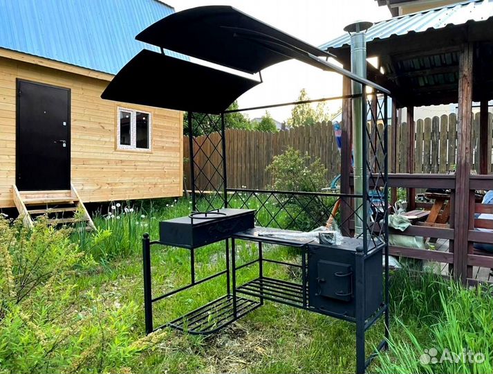 Мангал с крышей