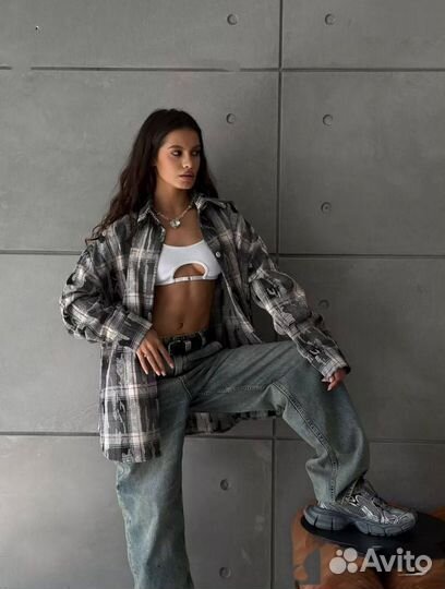 Рубашка женская оверсайз новая