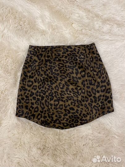Леопардовая юбка zara XS