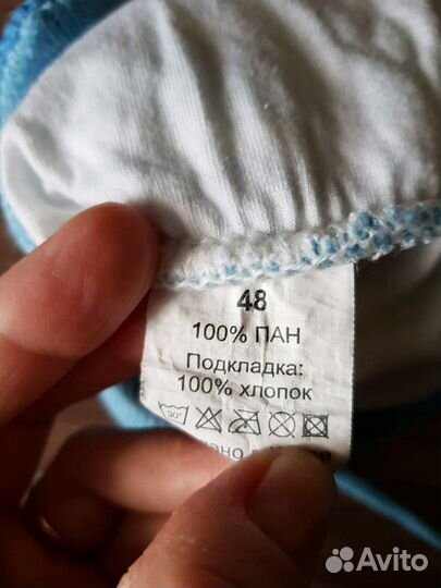 Шарф и шапка для грудничка 48р