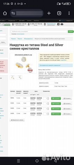 Накрутки на микродермалы пирсинг