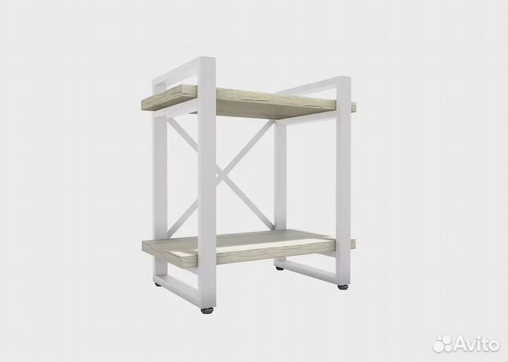 Тумба прикроватная Айсберг Лофт 40 белый/дуб крафт