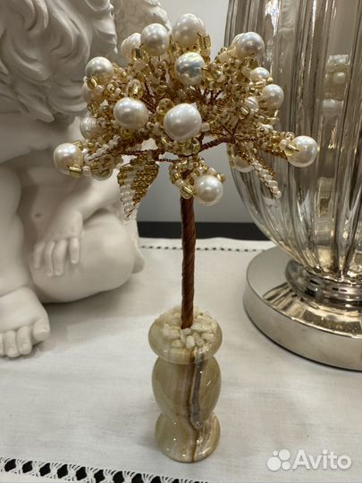 Жемчужное дерево в кашпо из оникса
