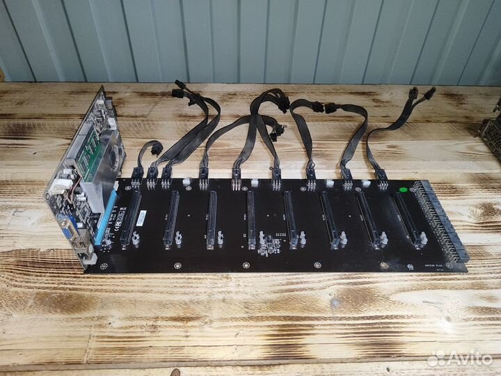 Комплект для майнинга на 8 GPU безрайзерная мать