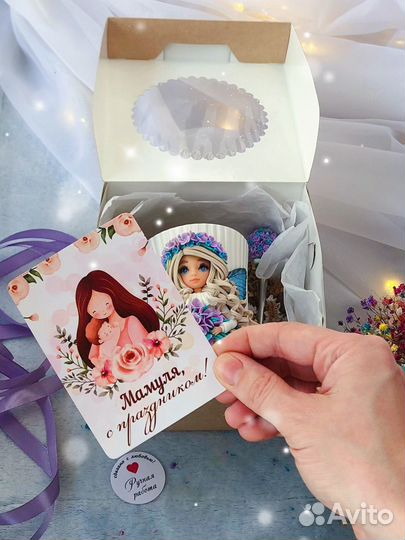 Кружечка и ложечка с декором из полимерной глины