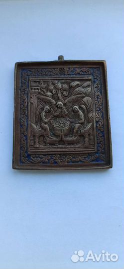 Меднолитая икона Святая Троица