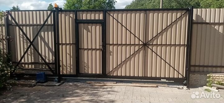 Откатные ворота с установкой