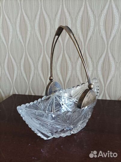 Ладья с ручкой СССР мельхиор