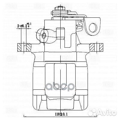 Суппорт тормозной peugeot 307 00/308 07/citroen