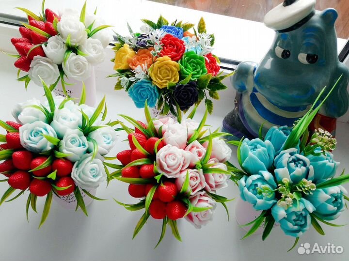 Мыло ручной работы букеты