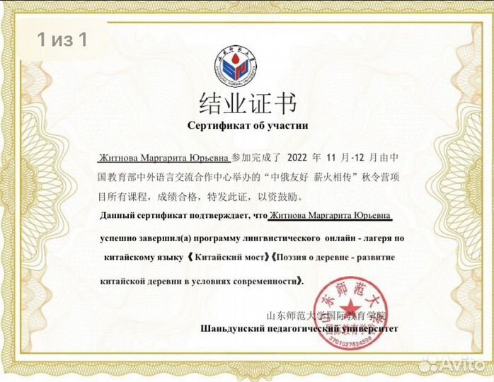 Репетитор по китайскому языку