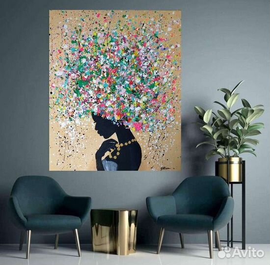 Уникальная картина маслом Африканка