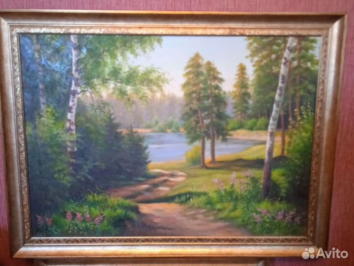 Картины масло. Природа море цветы