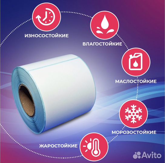 Термоэтикетки 75х120