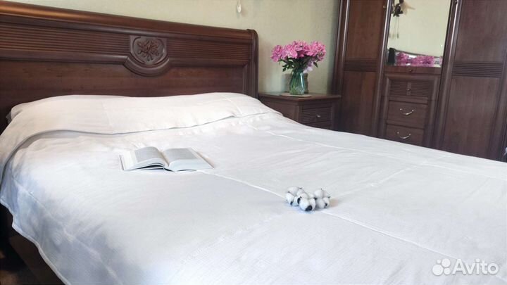 Одеяло плед из муслина с льняным наполнителем