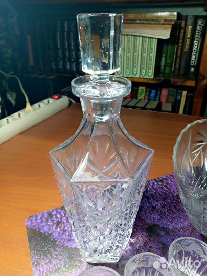 Графин хрустальный, приборы ссср,вазочки