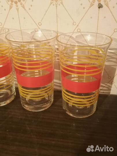 Стаканы СССР, 3шт, высота 13см