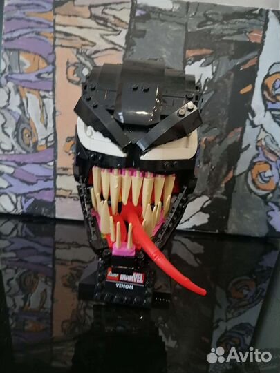 Модель головы Венома. Леgo marvel super