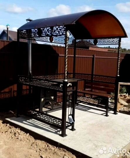 Мангал с печью