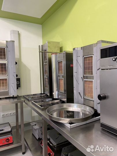 Электрогриль для шаурмы silver