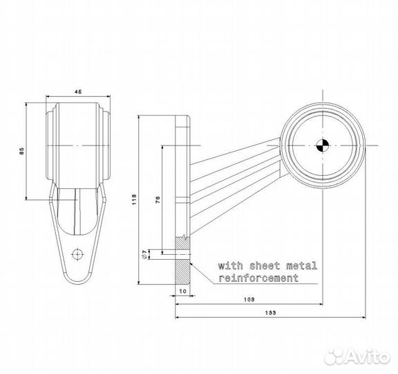 Контурно габаритный фонарь FT-009 C fristom
