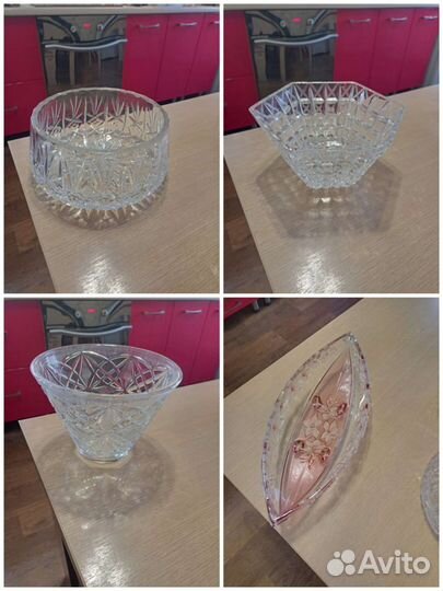 Салатники (вазы) хрусталь 3шт