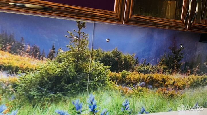 Фартук для кухни стеклянный