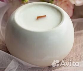 Подсвечник кашпо из гипса